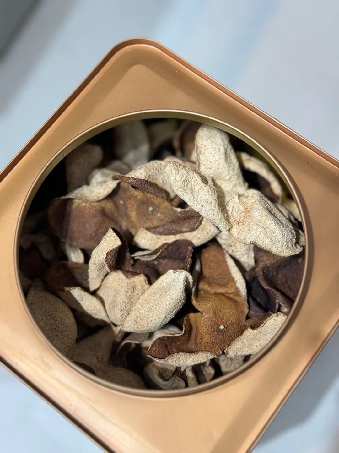 梅江精品2019年铁盒装开盖香气扑鼻，太惊讶 不愧是梅江皮，纯干仓没狠科技活 产品图