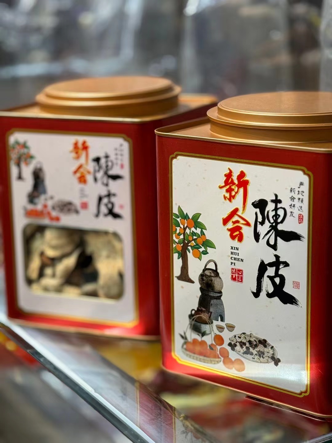 梅江精品2019年铁盒装开盖香气扑鼻，太惊讶 不愧是梅江皮，纯干仓没狠科技活 产品图