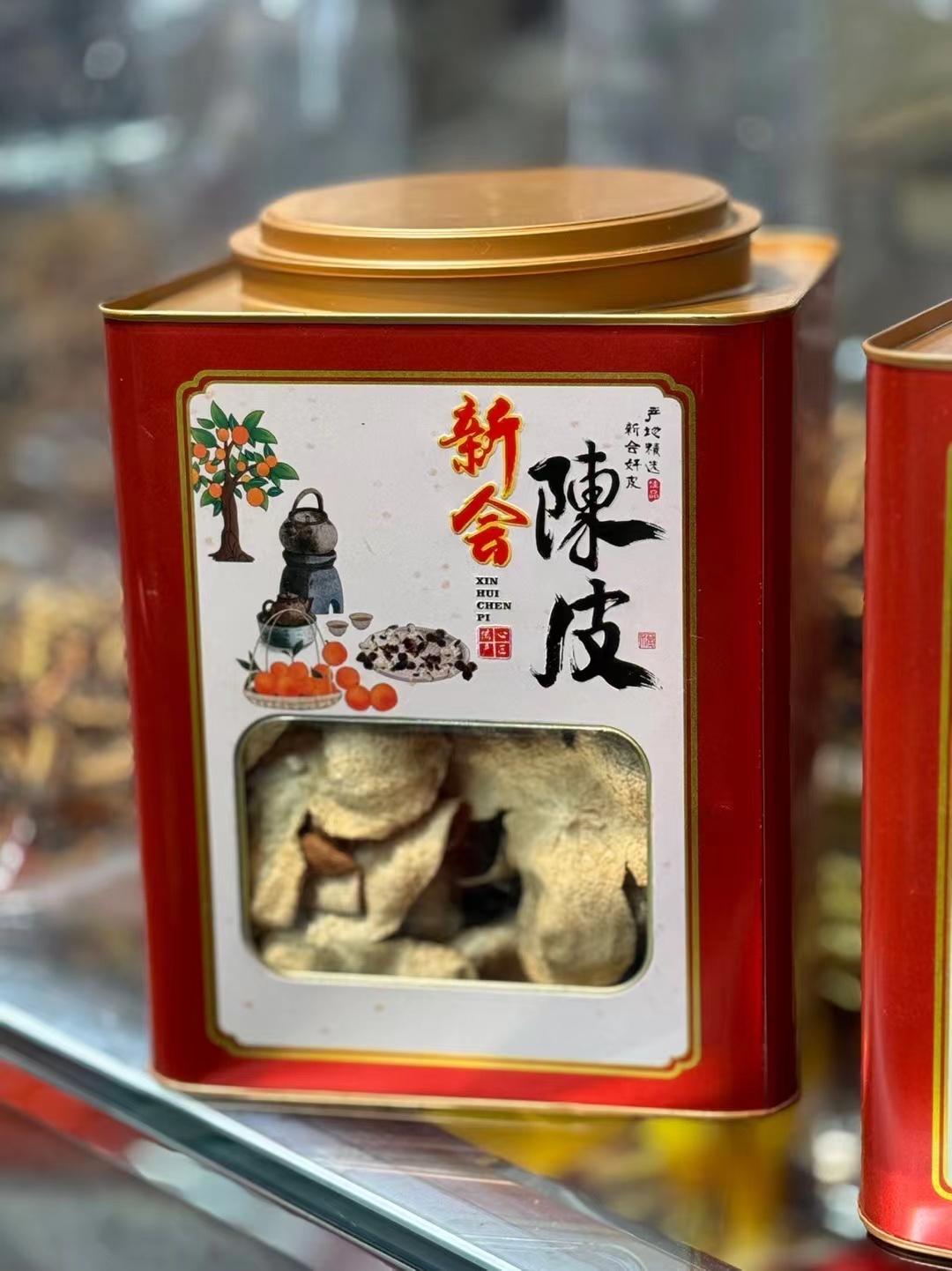 梅江精品2019年铁盒装开盖香气扑鼻，太惊讶 不愧是梅江皮，纯干仓没狠科技活 产品图