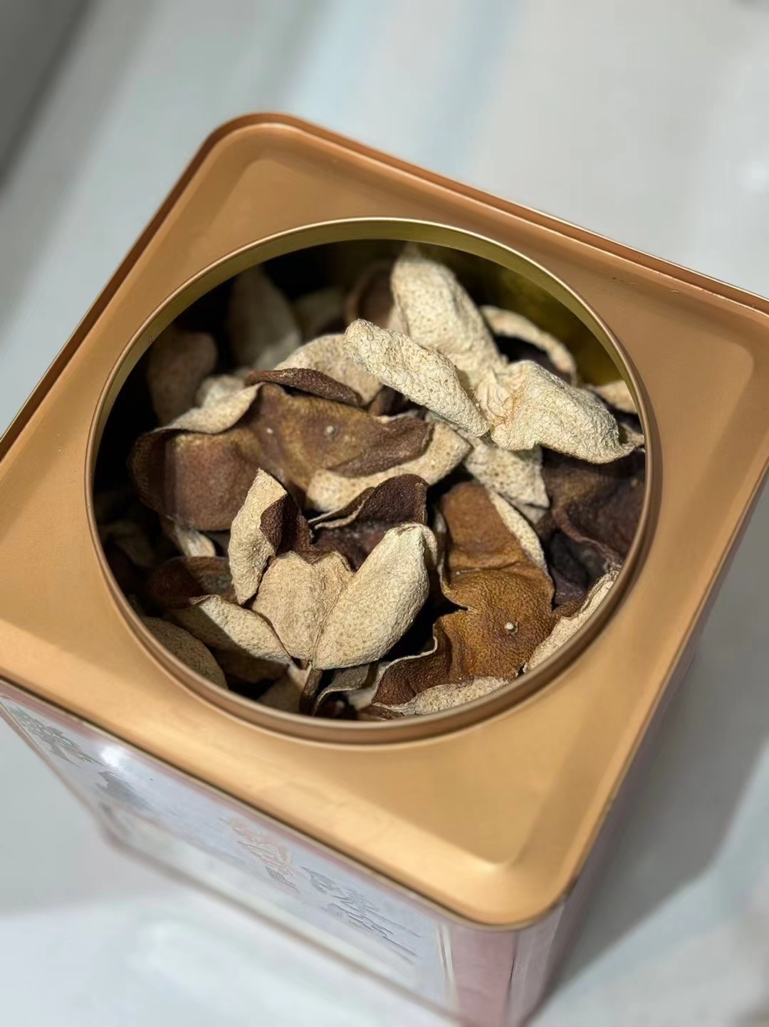 梅江精品2019年铁盒装开盖香气扑鼻，太惊讶 不愧是梅江皮，纯干仓没狠科技活 产品图