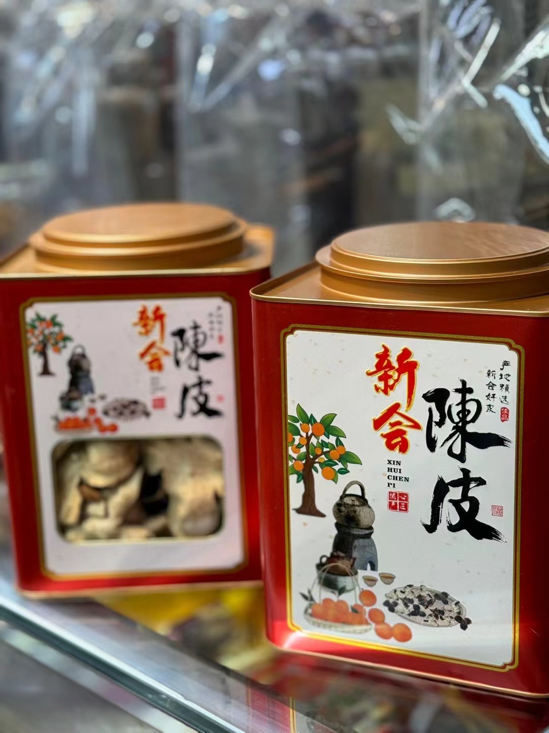 梅江精品2019年铁盒装开盖香气扑鼻，太惊讶 不愧是梅江皮，纯干仓没狠科技活 产品图